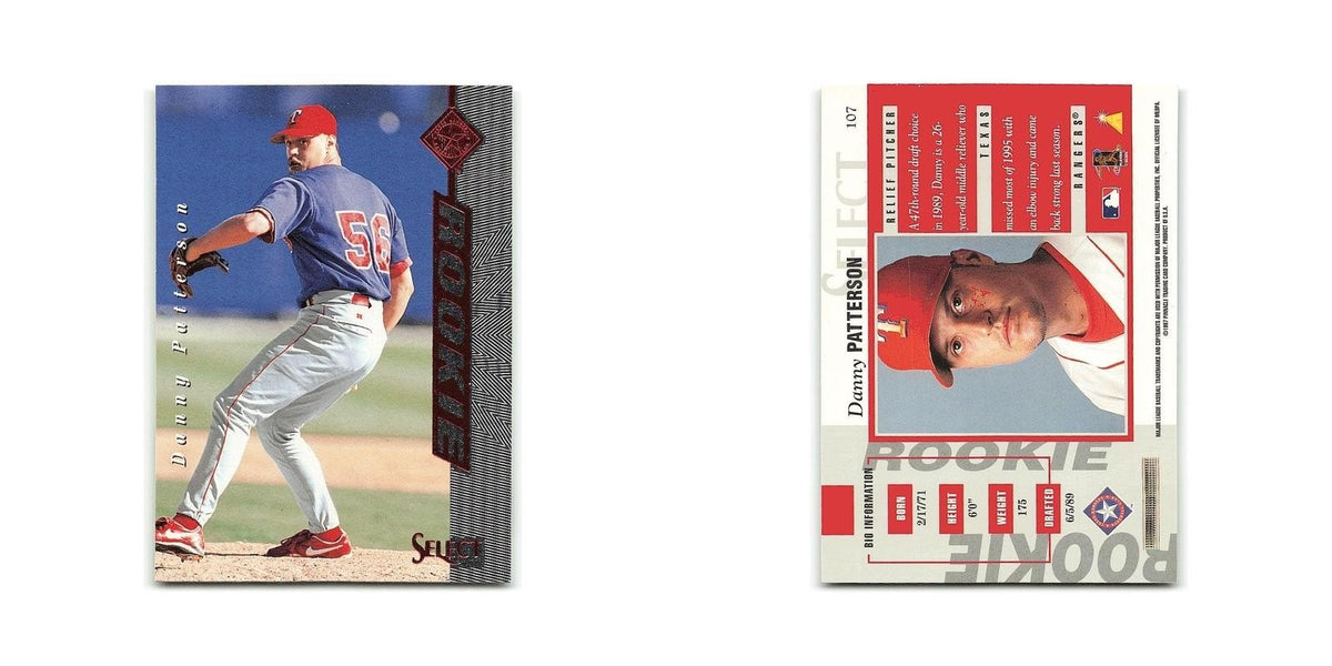 Danny Patterson Rookie 1997 Select #107 Texas Rangers Baseball Card NM