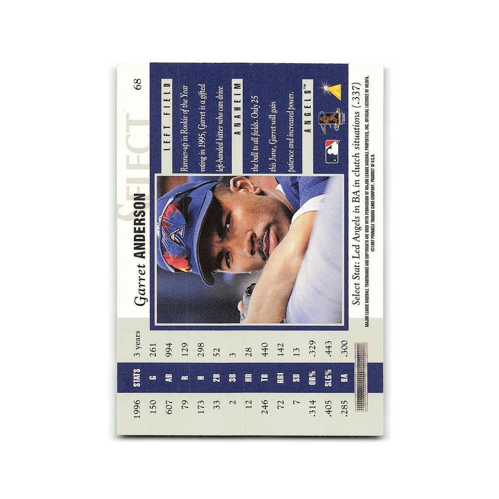 Garret Anderson 1997 Select #68 Anaheim Angels Baseball Card NM