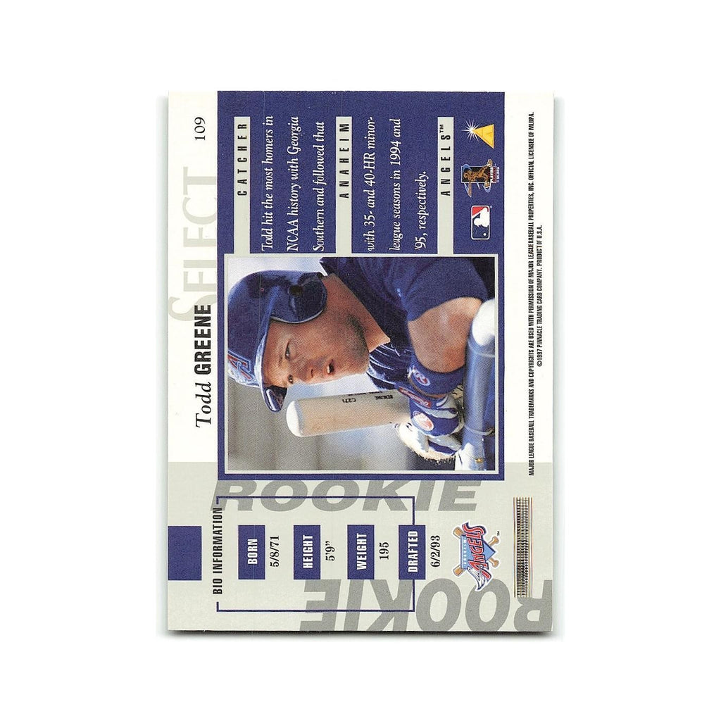 Todd Greene 1997 Select #109 Anaheim Angels Baseball Card NM