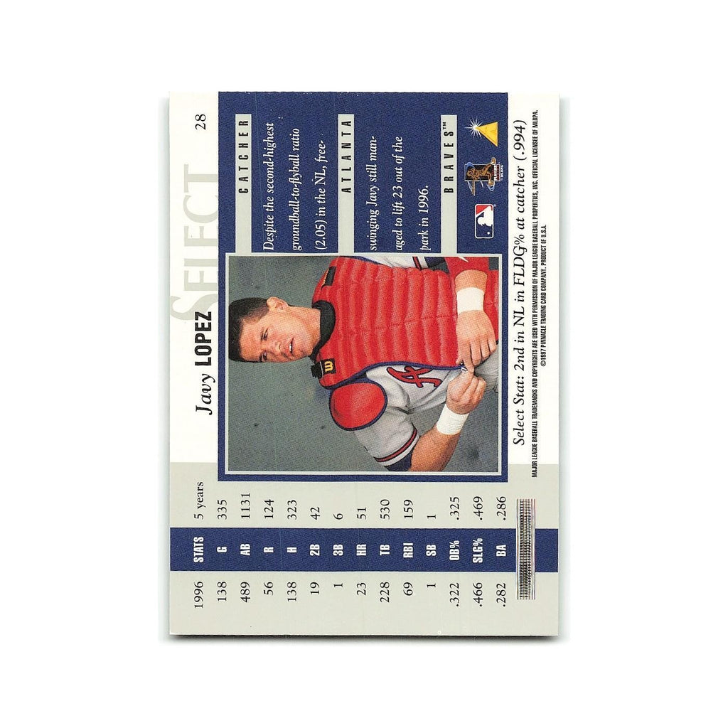 Javy Lopez 1997 Select #28 Atlanta Braves Baseball Card NM