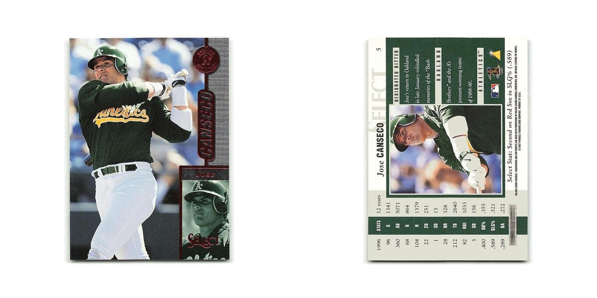 Jose Canseco 1997 Select #12 Oakland Athletics Baseball Card NM