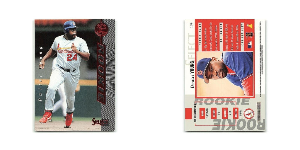 Dmitri Young Rookie 1997 Select #104 St. Louis Cardinals Baseball Card NM