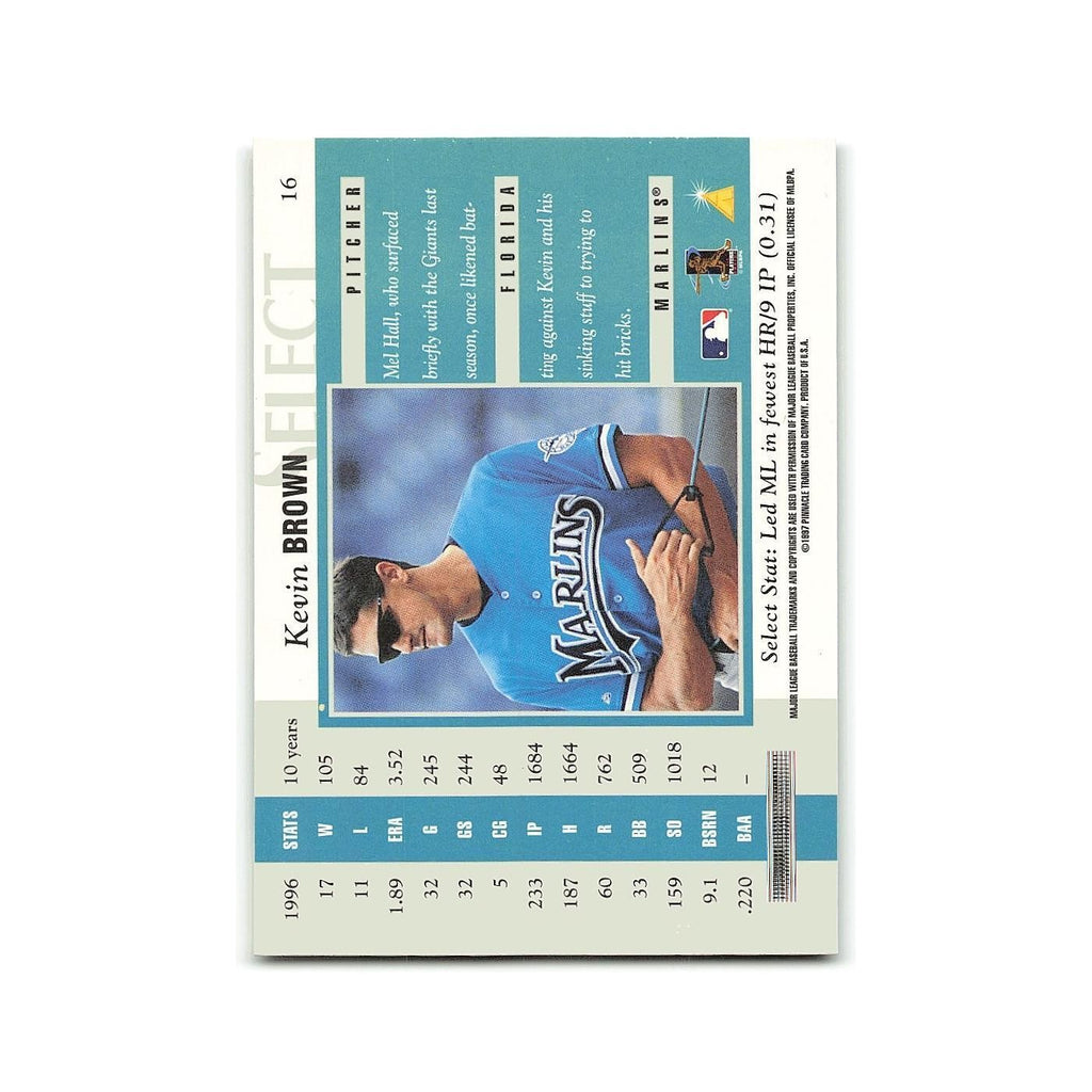Kevin Brown 1997 Select #16 Florida Marlins Baseball Card NM