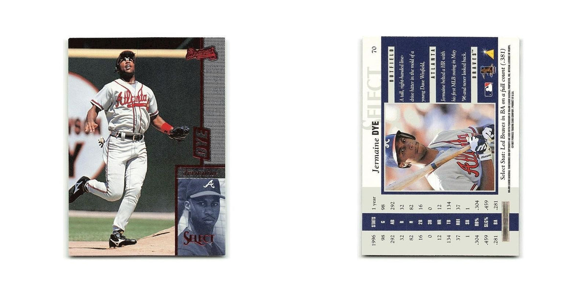 Jermaine Dye 1997 Select #70 Atlanta Braves Baseball Card NM