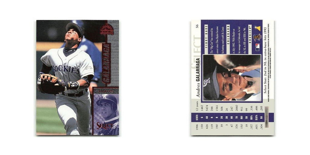 Andres Galarraga 1997 Select #56 Colorado Rockies Baseball Card NM