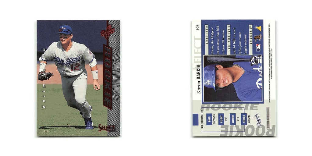 Karim Garcia Rookie 1997 Select #108 Los Angeles Dodgers Baseball Card NM