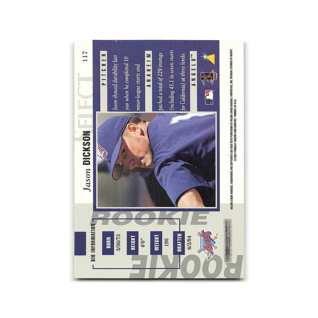 Jason Dickson Rookie 1997 Select #117 Anaheim Angels Baseball Card NM