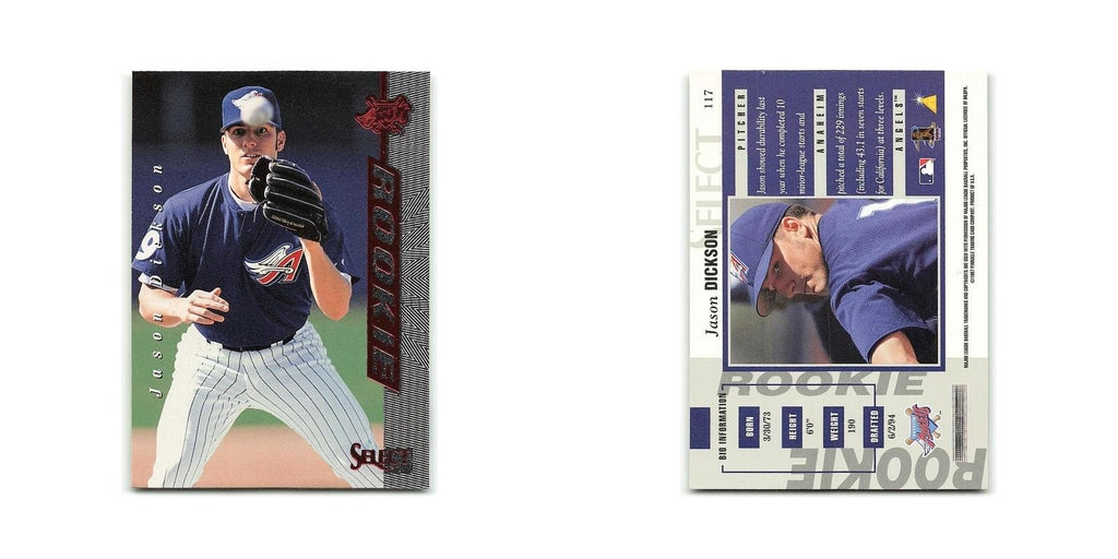 Jason Dickson Rookie 1997 Select #117 Anaheim Angels Baseball Card NM