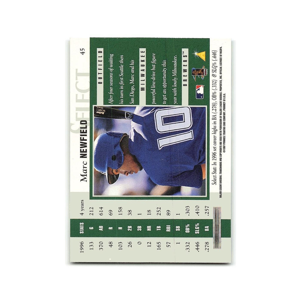 Marc Newfield 1997 Select #45 Milwaukee Brewers Baseball Card NM