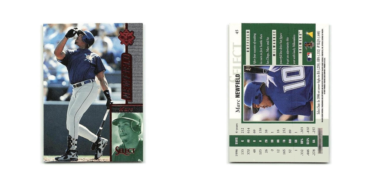 Marc Newfield 1997 Select #45 Milwaukee Brewers Baseball Card NM