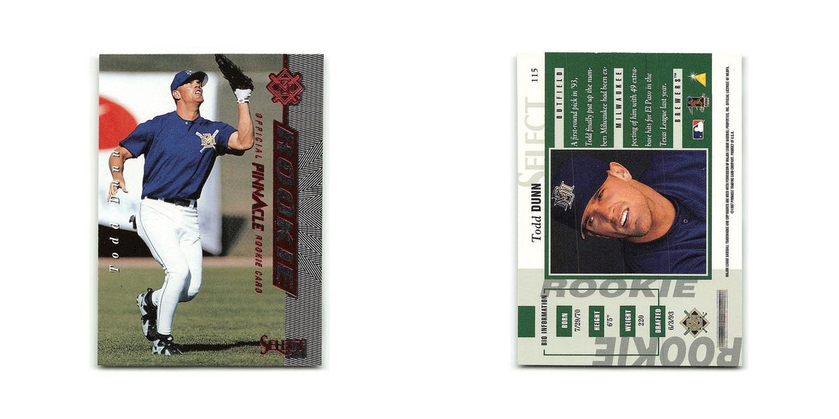 Todd Dunn Rookie 1997 Select #115 Milwaukee Brewers Baseball Card NM
