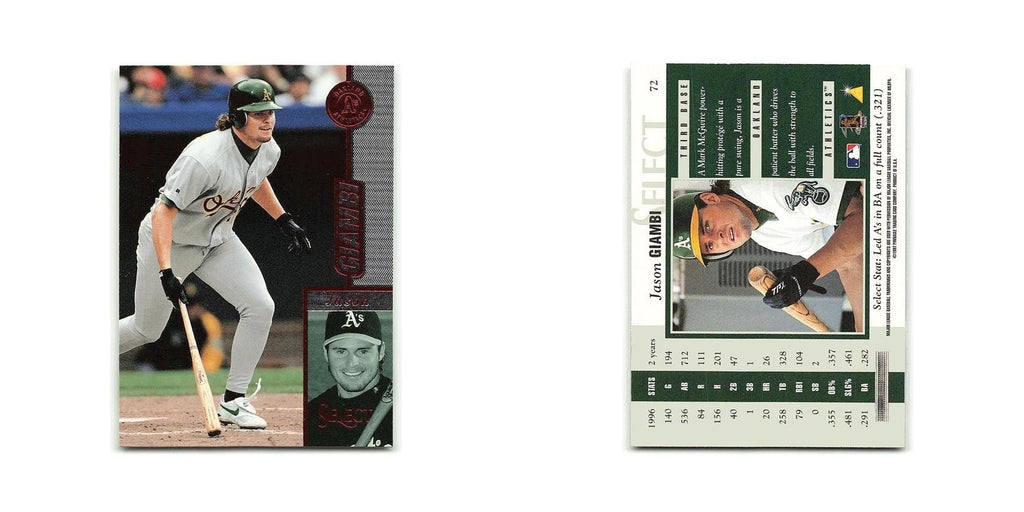 Jason Giambi 1997 Select #72 Oakland Athletics Baseball Card NM