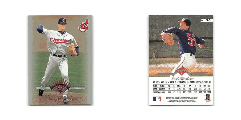 Orel Hershiser 1997 Leaf #76 Cleveland Indians Baseball Card NM