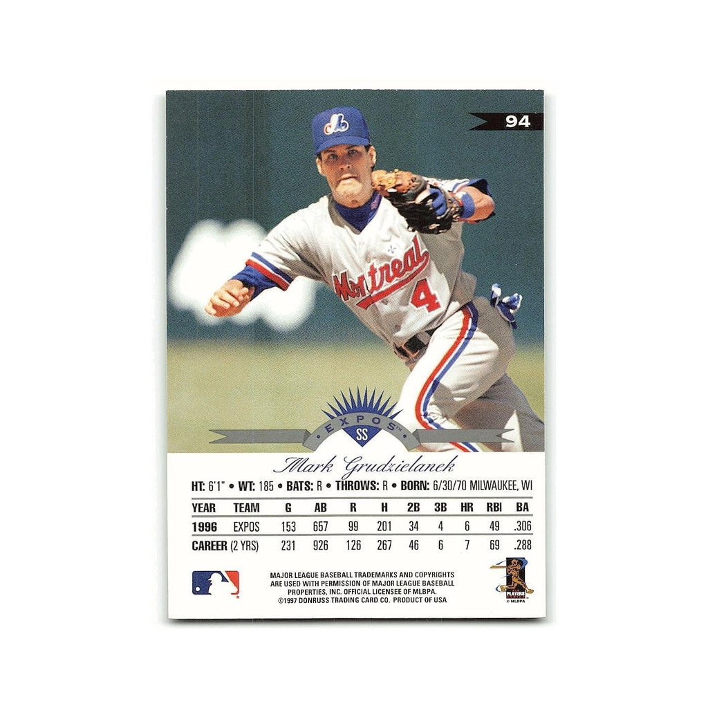Mark Grudzielanek 1997 Leaf #94 Montreal Expos Baseball Card NM