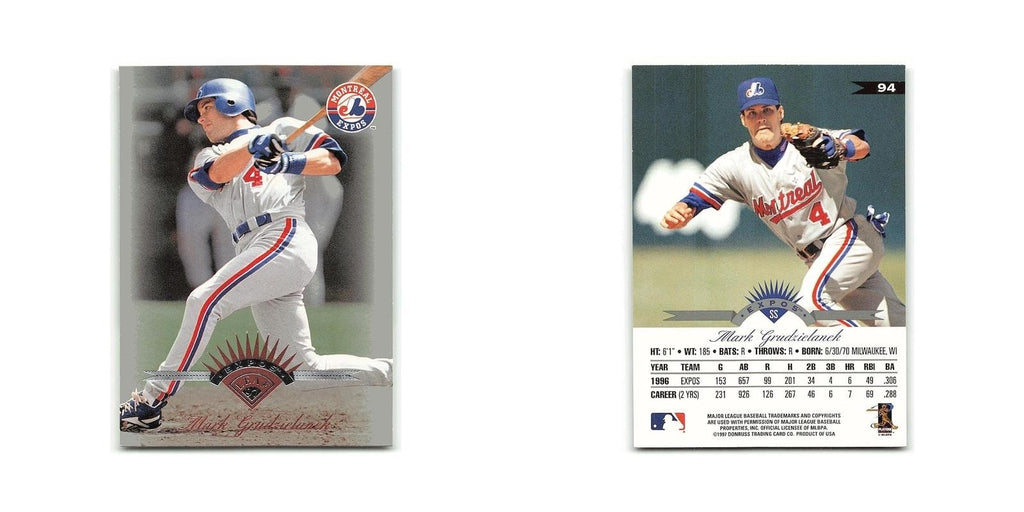 Mark Grudzielanek 1997 Leaf #94 Montreal Expos Baseball Card NM