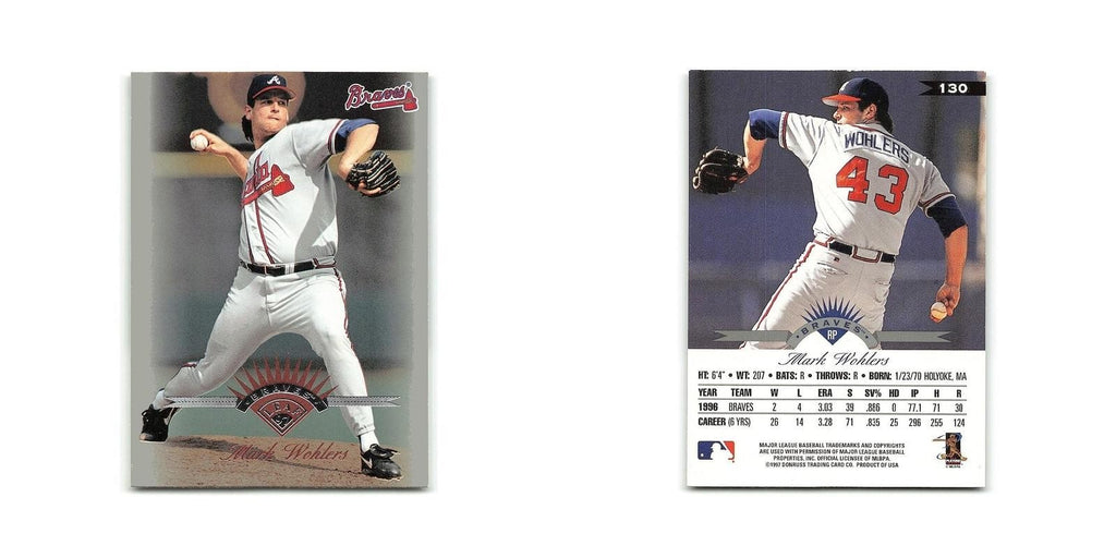 Mark Wohlers 1997 Leaf #130 Atlanta Braves Baseball Card NM