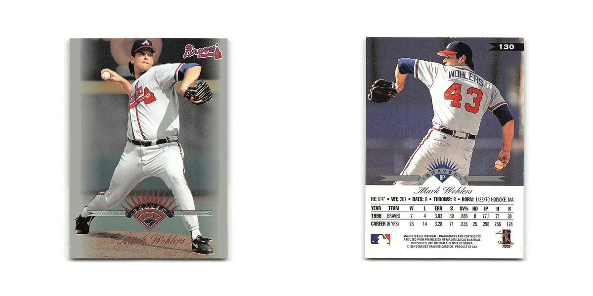 Mark Wohlers 1997 Leaf #130 Atlanta Braves Baseball Card NM