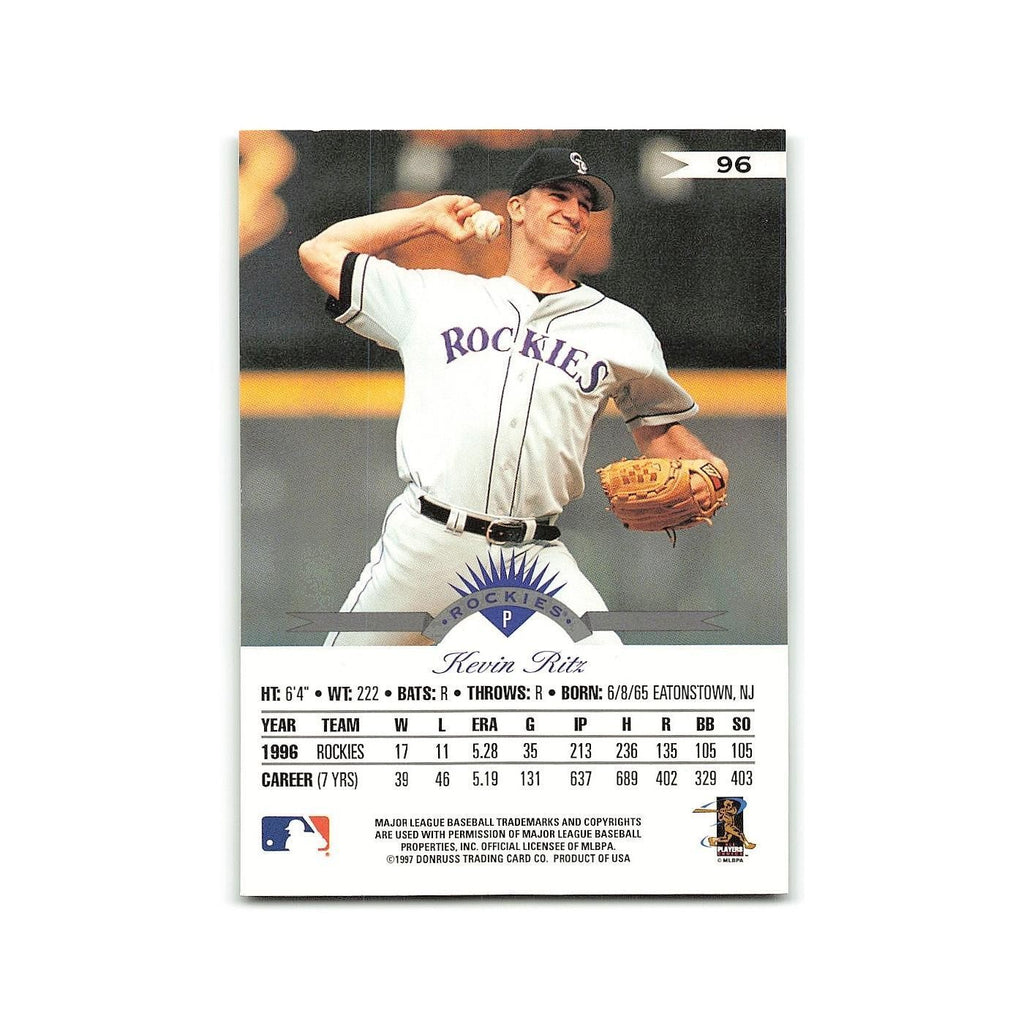 Kevin Ritz 1997 Leaf #96 Colorado Rockies Baseball Card NM