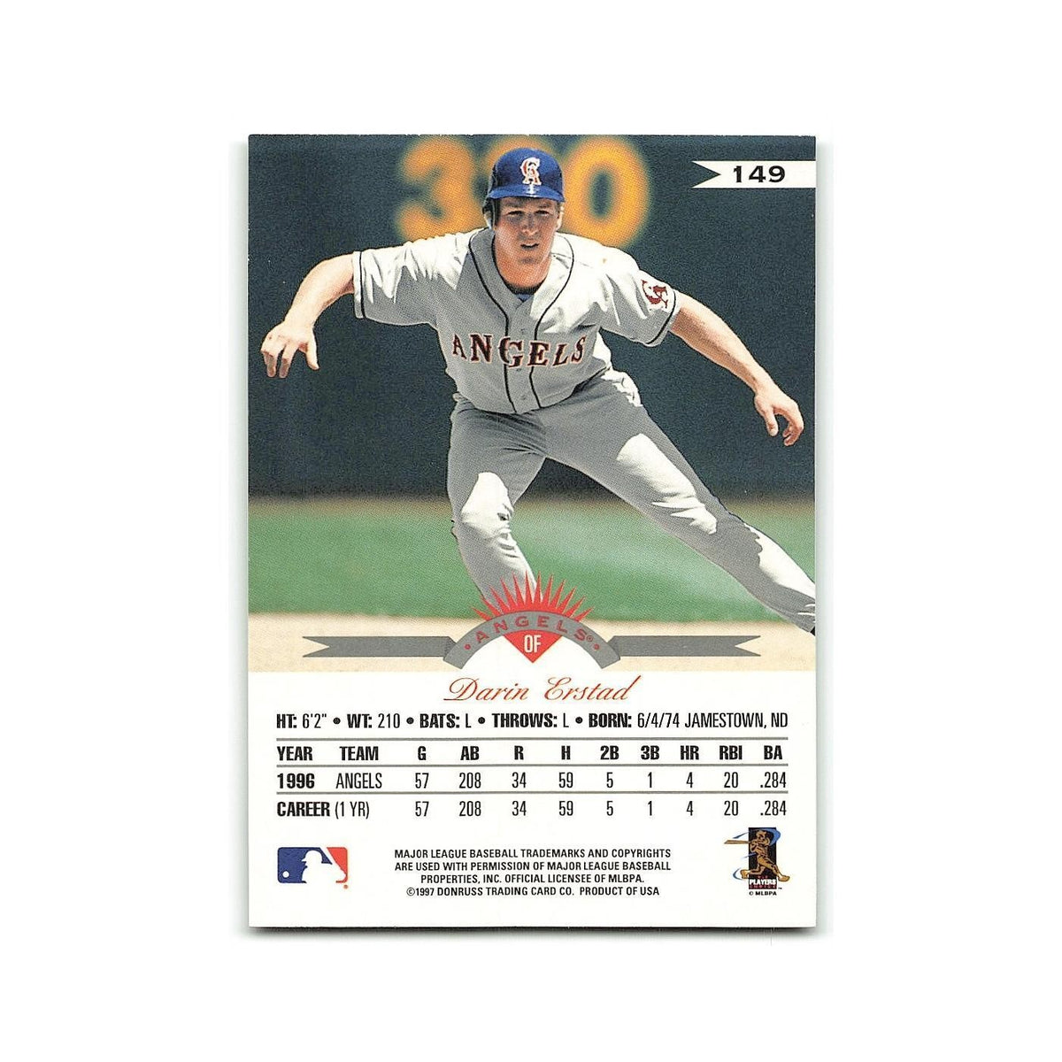 Darin Erstad 1997 Leaf #149 Anaheim Angels Baseball Card NM