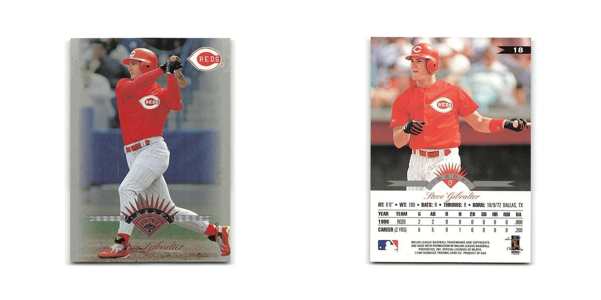 Steve Gibralter 1997 Leaf #18 Cincinnati Reds Baseball Card NM