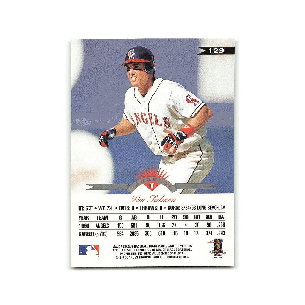 Tim Salmon 1997 Leaf #129 Anaheim Angels Baseball Card NM
