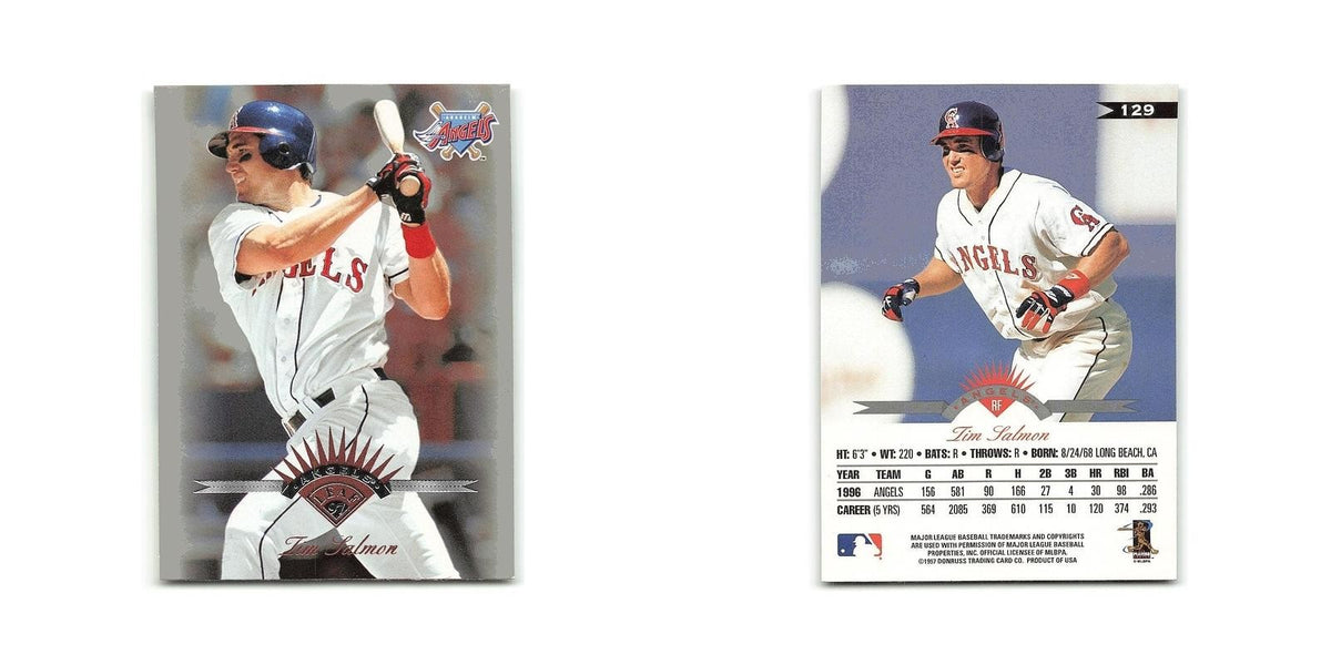 Tim Salmon 1997 Leaf #129 Anaheim Angels Baseball Card NM