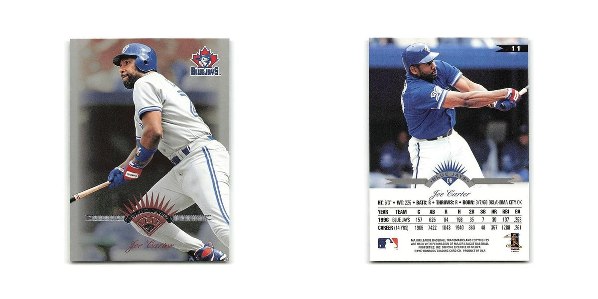 Joe Carter 1997 Leaf #11 Toronto Blue Jays Baseball Card NM
