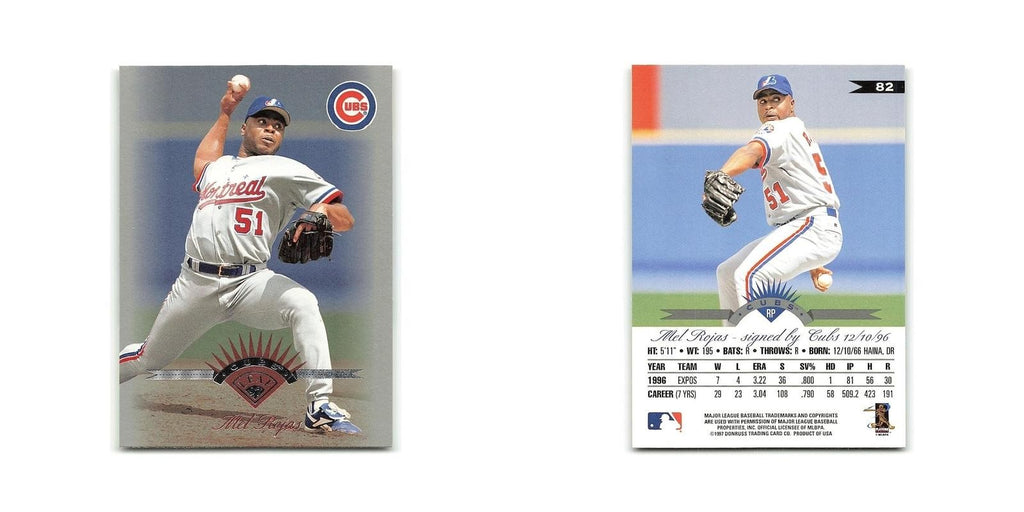 Mel Rojas 1997 Leaf #82 Chicago Cubs Baseball Card NM