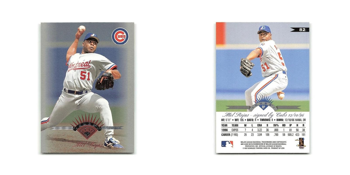 Mel Rojas 1997 Leaf #82 Chicago Cubs Baseball Card NM