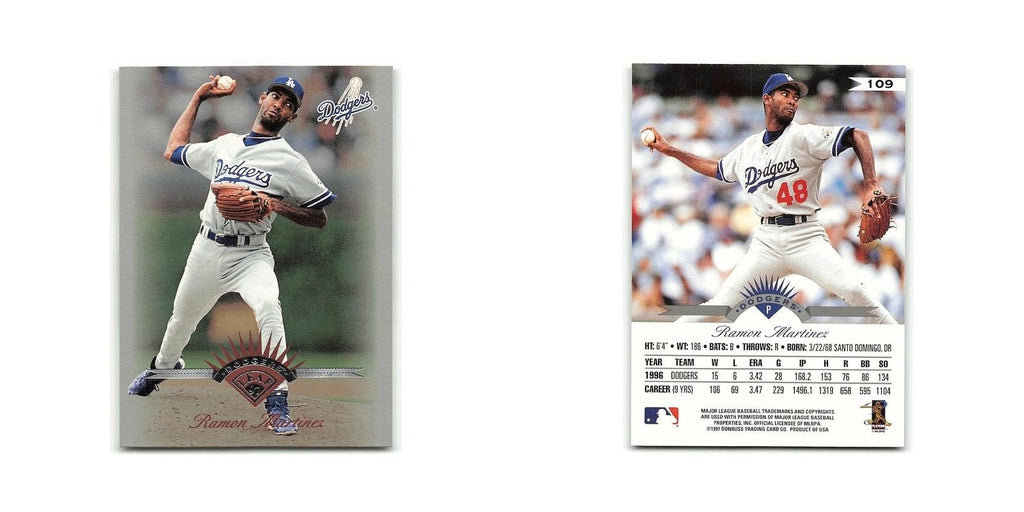 Ramon Martinez 1997 Leaf #109 Los Angeles Dodgers Baseball Card NM