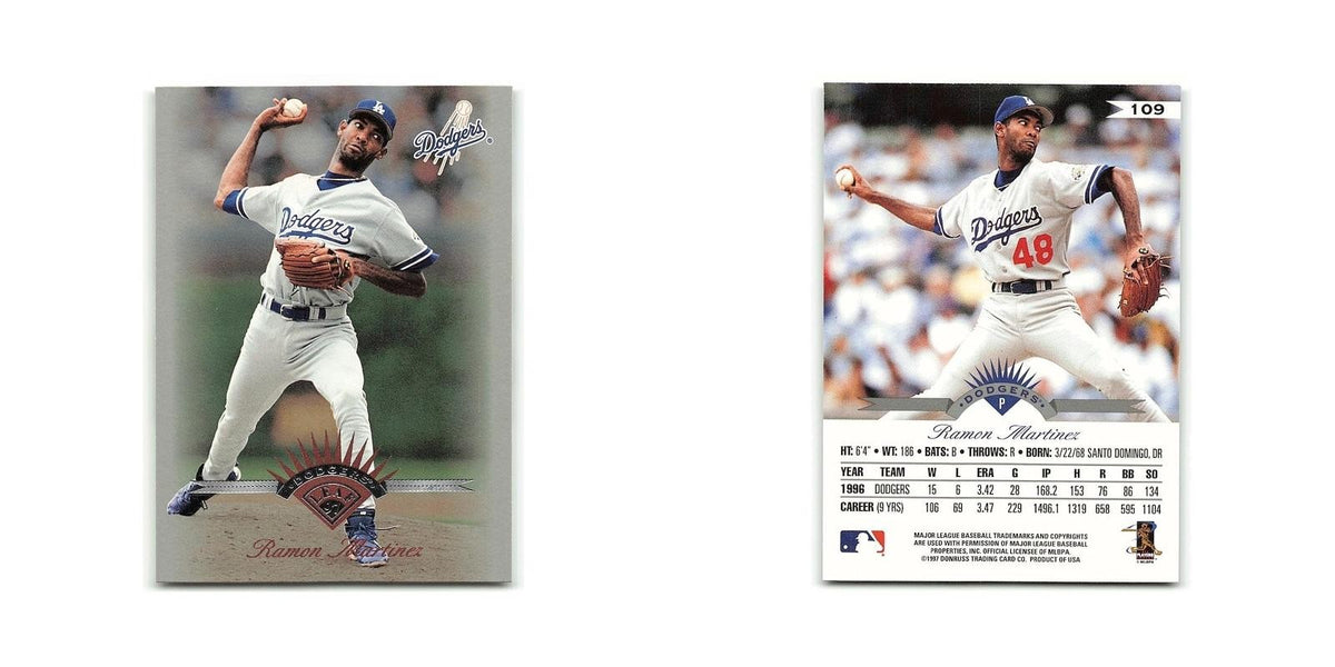Ramon Martinez 1997 Leaf #109 Los Angeles Dodgers Baseball Card NM