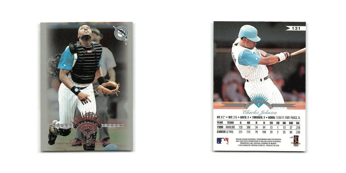 Charles Johnson 1997 Leaf #131 Florida Marlins Baseball Card NM