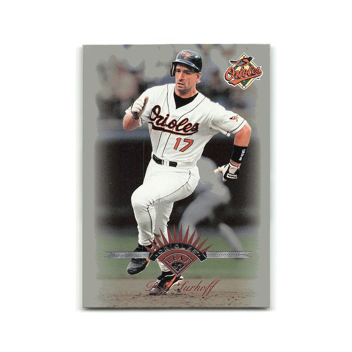 B.J. Surhoff 1997 Leaf #157 Baltimore Orioles Baseball Card NM
