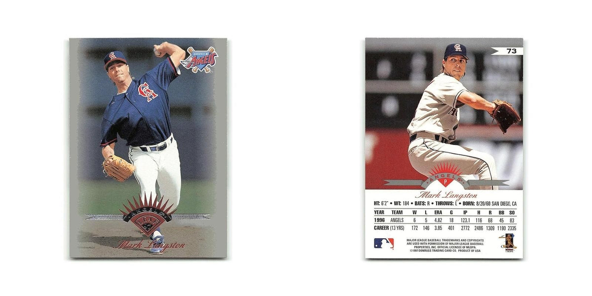 Mark Langston 1997 Leaf #73 Anaheim Angels Baseball Card NM