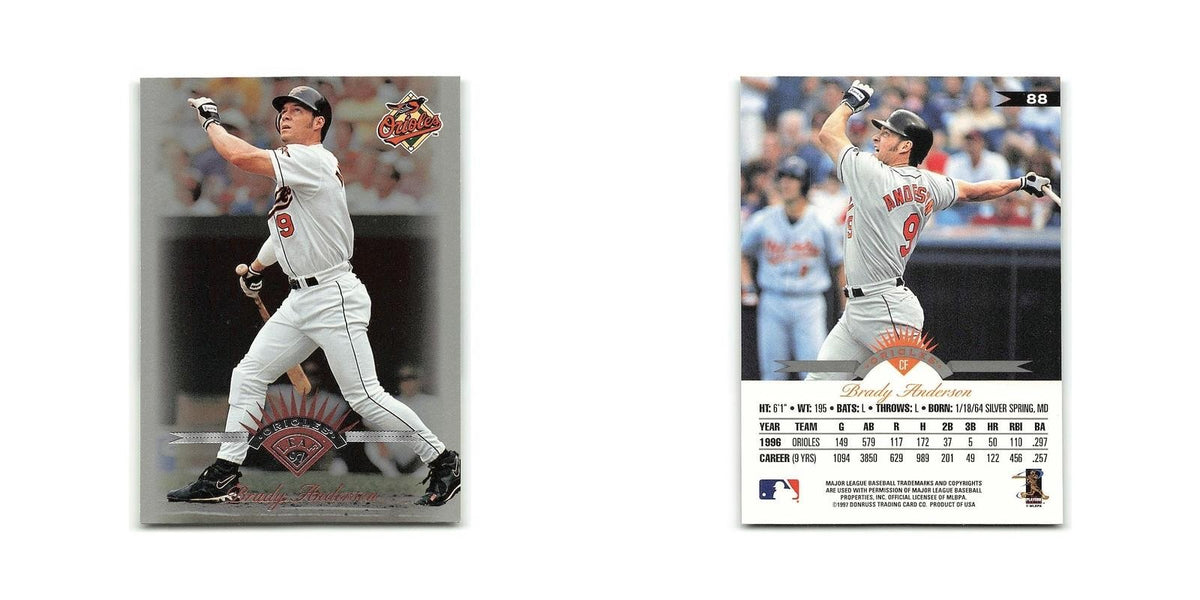Brady Anderson 1997 Leaf #88 Baltimore Orioles Baseball Card NM