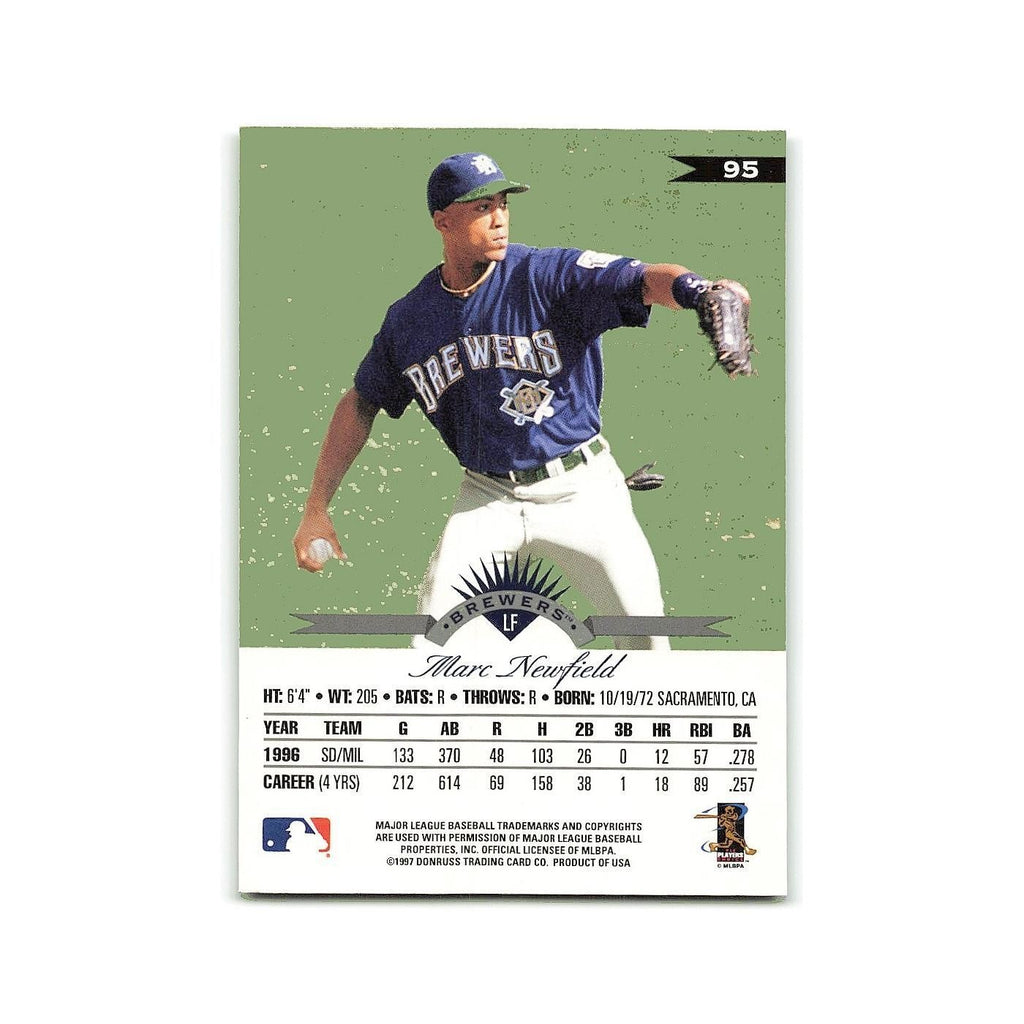 Marc Newfield 1997 Leaf #95 Milwaukee Brewers Baseball Card NM