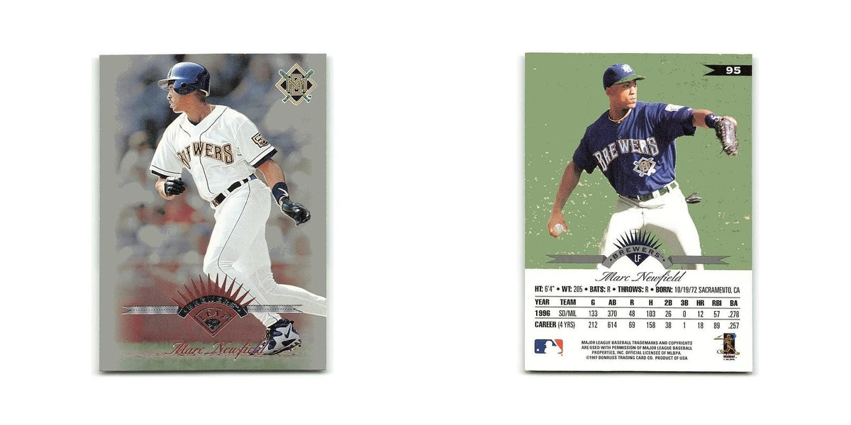 Marc Newfield 1997 Leaf #95 Milwaukee Brewers Baseball Card NM