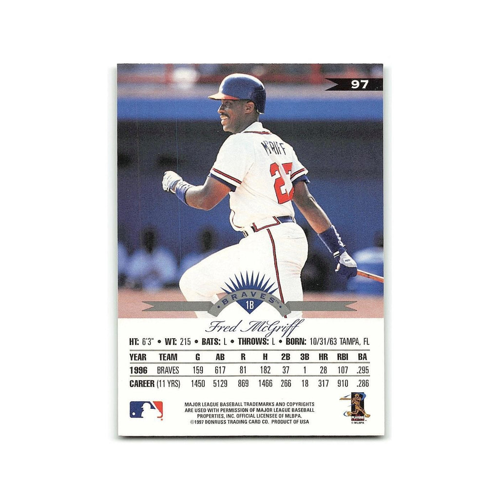 Fred McGriff 1997 Leaf #97 Atlanta Braves Baseball Card NM