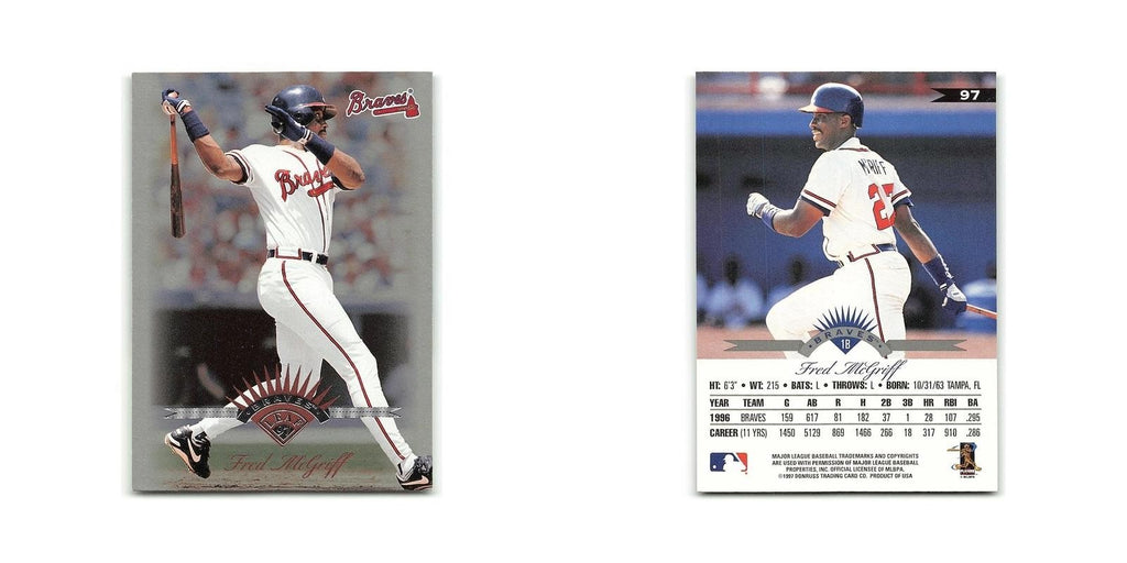 Fred McGriff 1997 Leaf #97 Atlanta Braves Baseball Card NM