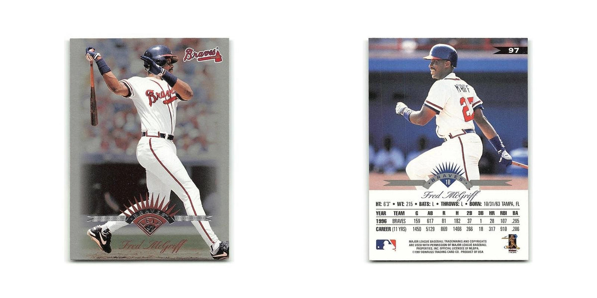 Fred McGriff 1997 Leaf #97 Atlanta Braves Baseball Card NM