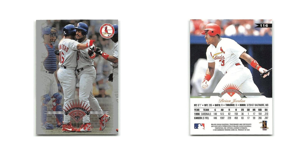 Brian Jordan 1997 Leaf #116 St. Louis Cardinals Baseball Card NM