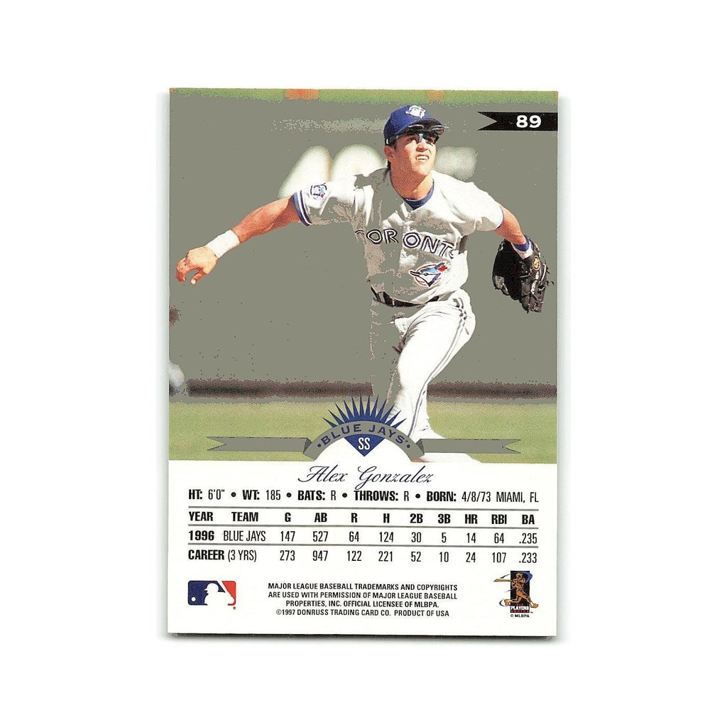 Alex Gonzalez 1997 Leaf #89 Toronto Blue Jays Baseball Card NM