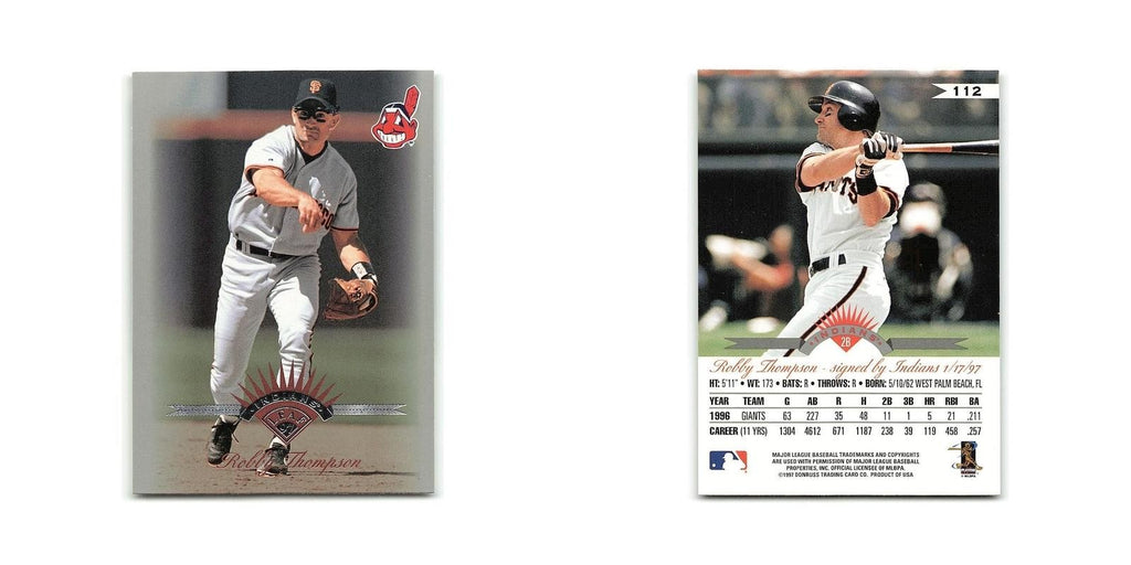 Robby Thompson 1997 Leaf #112 Cleveland Indians Baseball Card NM