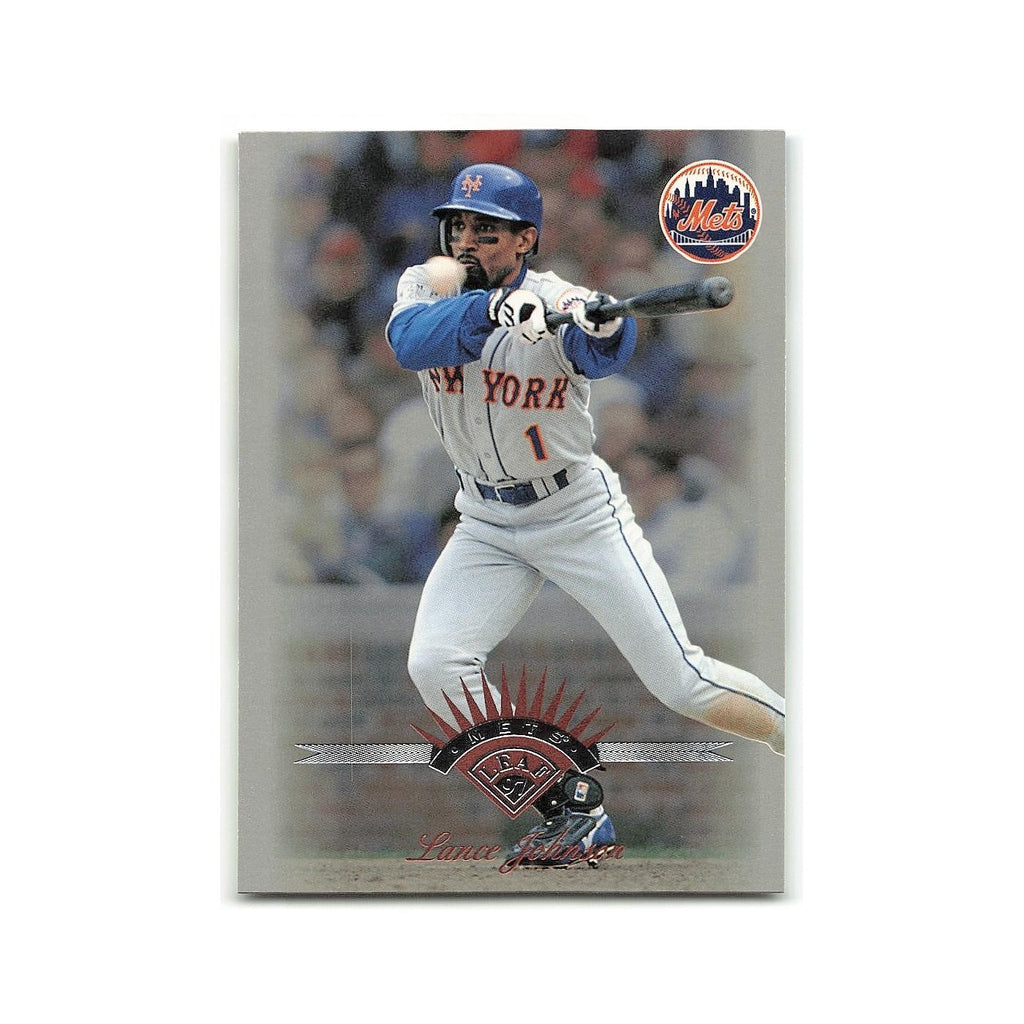 Lance Johnson 1997 Leaf #32 New York Mets Baseball Card NM