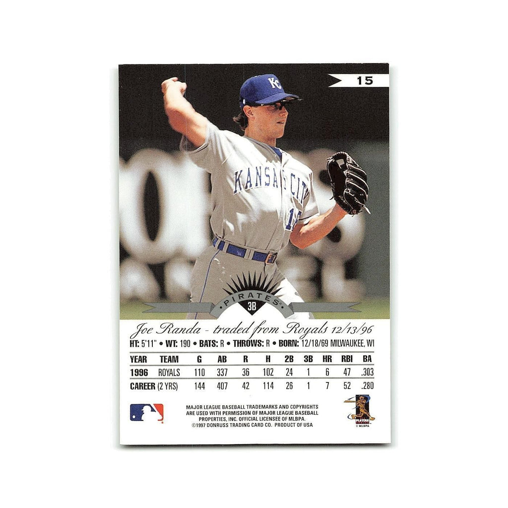 Joe Randa 1997 Leaf #15 Pittsburgh Pirates Baseball Card NM