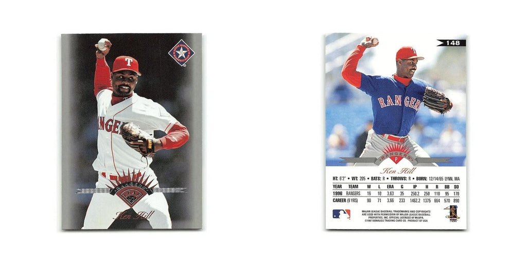 Ken Hill 1997 Leaf #148 Texas Rangers Baseball Card NM