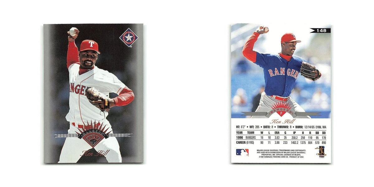 Ken Hill 1997 Leaf #148 Texas Rangers Baseball Card NM