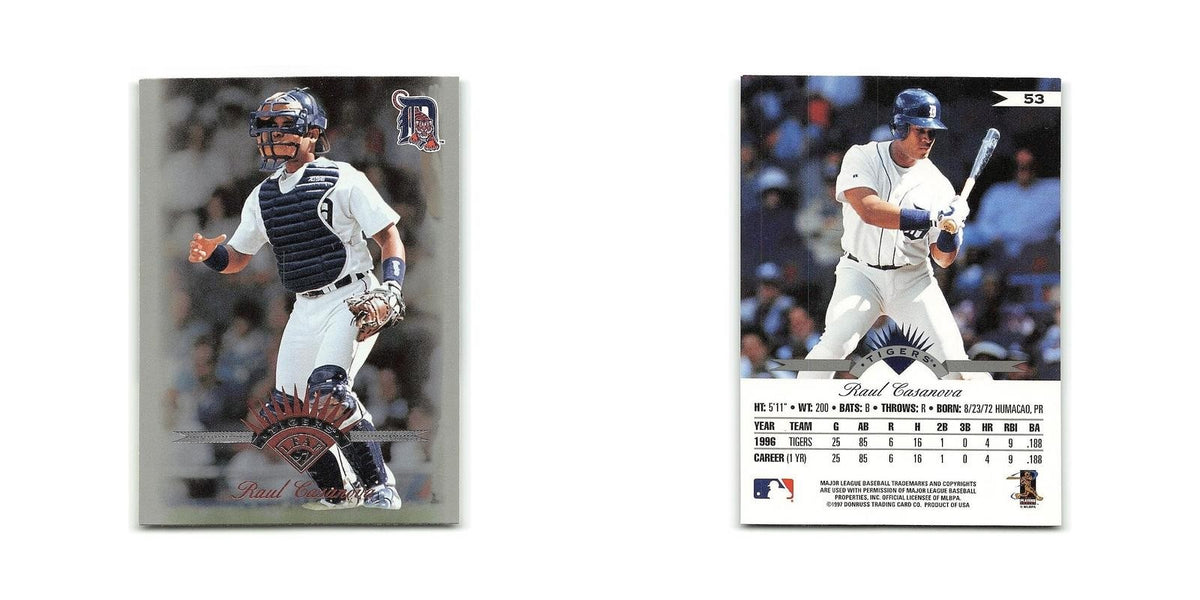 Raul Casanova 1997 Leaf #53 Detroit Tigers Baseball Card NM