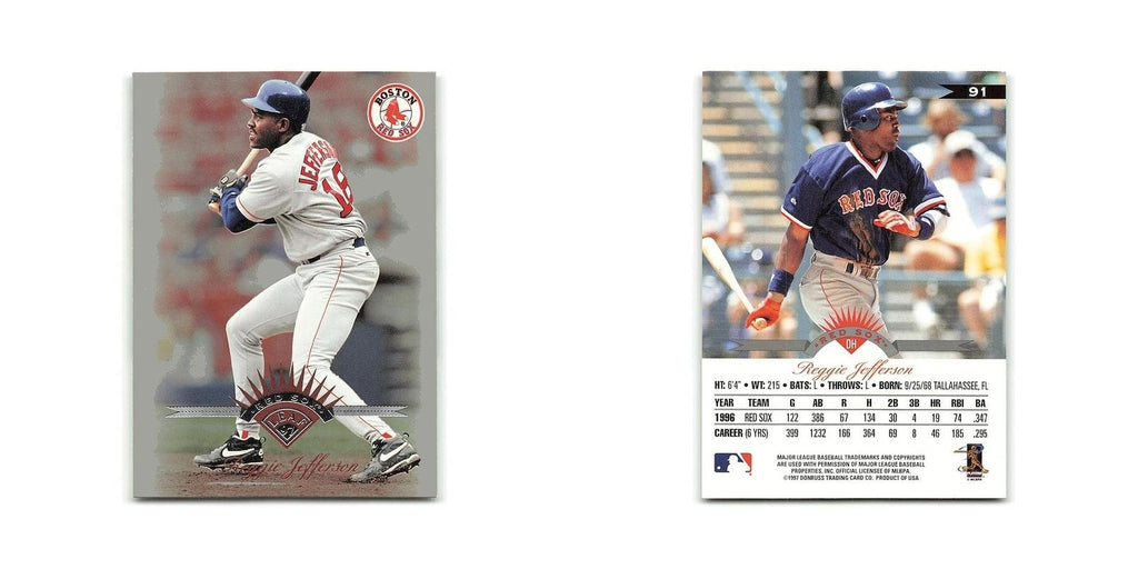 Reggie Jefferson 1997 Leaf #91 Boston Red Sox Baseball Card NM