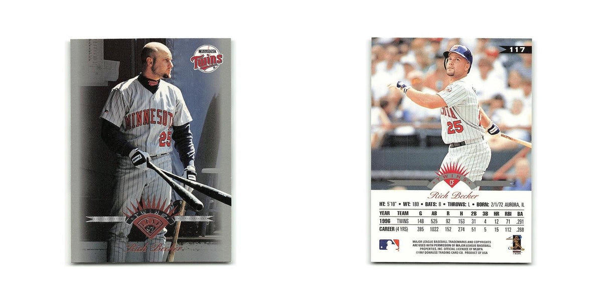 Rich Becker 1997 Leaf #117 Minnesota Twins Baseball Card NM